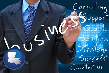 typical business services and concepts - with Louisiana icon
