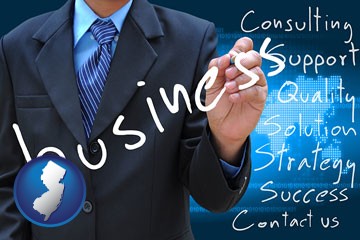 typical business services and concepts - with New Jersey icon