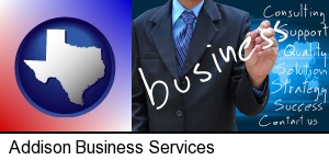 Addison, Texas - typical business services and concepts
