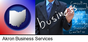 Akron, Ohio - typical business services and concepts