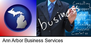 Ann Arbor, Michigan - typical business services and concepts