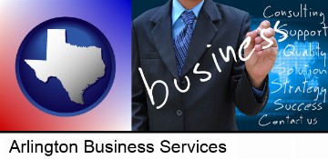 typical business services and concepts in Arlington, TX