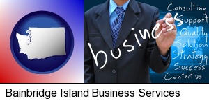 typical business services and concepts in Bainbridge Island, WA