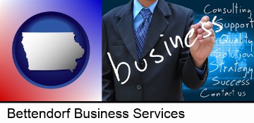 typical business services and concepts in Bettendorf, IA