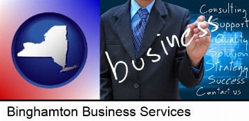typical business services and concepts in Binghamton, NY