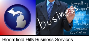 Bloomfield Hills, Michigan - typical business services and concepts
