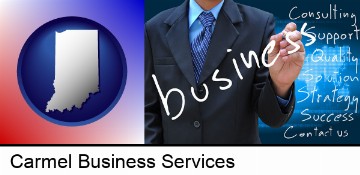 typical business services and concepts in Carmel, IN