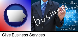 typical business services and concepts in Clive, IA