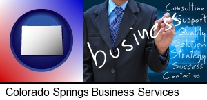 Colorado Springs, Colorado - typical business services and concepts