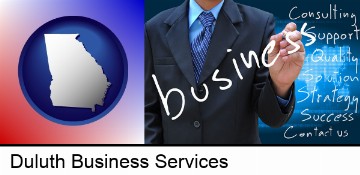 typical business services and concepts in Duluth, GA