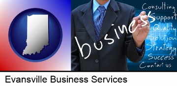 typical business services and concepts in Evansville, IN