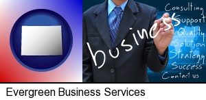 typical business services and concepts in Evergreen, CO