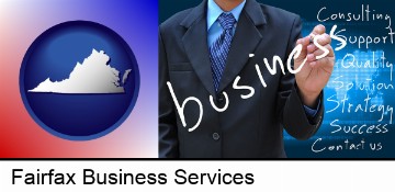 typical business services and concepts in Fairfax, VA