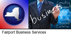 typical business services and concepts in Fairport, NY