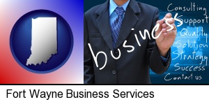 Fort Wayne, Indiana - typical business services and concepts
