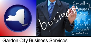 typical business services and concepts in Garden City, NY