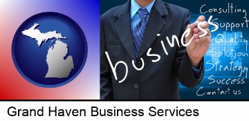 typical business services and concepts in Grand Haven, MI