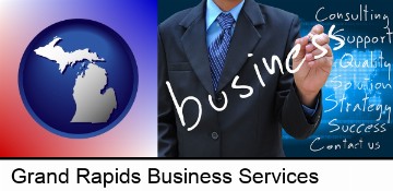 typical business services and concepts in Grand Rapids, MI