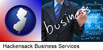 typical business services and concepts in Hackensack, NJ