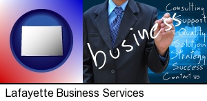 typical business services and concepts in Lafayette, CO