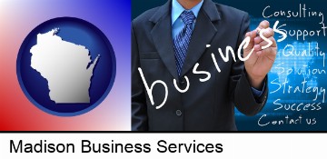 typical business services and concepts in Madison, WI