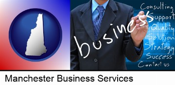 typical business services and concepts in Manchester, NH