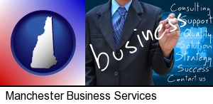 Manchester, New Hampshire - typical business services and concepts