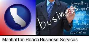 typical business services and concepts in Manhattan Beach, CA