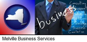Melville, New York - typical business services and concepts