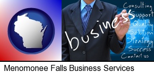 typical business services and concepts in Menomonee Falls, WI