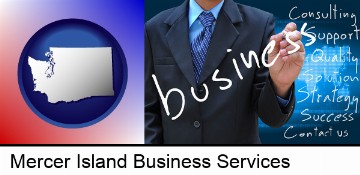 typical business services and concepts in Mercer Island, WA