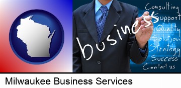 typical business services and concepts in Milwaukee, WI