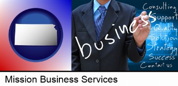 typical business services and concepts in Mission, KS