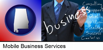 typical business services and concepts in Mobile, AL