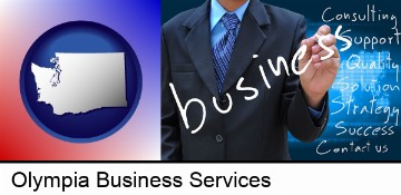 typical business services and concepts in Olympia, WA