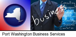 typical business services and concepts in Port Washington, NY