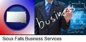 Sioux Falls, South Dakota - typical business services and concepts