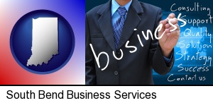 South Bend, Indiana - typical business services and concepts