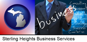 typical business services and concepts in Sterling Heights, MI