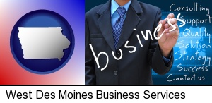 West Des Moines, Iowa - typical business services and concepts