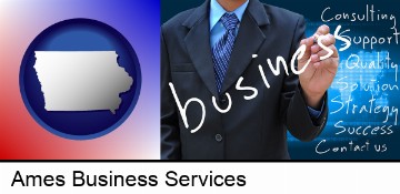 typical business services and concepts in Ames, IA