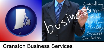 typical business services and concepts in Cranston, RI