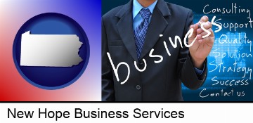 typical business services and concepts in New Hope, PA