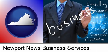 typical business services and concepts in Newport News, VA