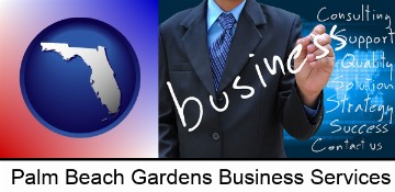 typical business services and concepts in Palm Beach Gardens, FL