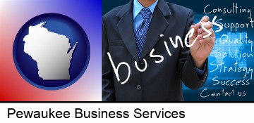 typical business services and concepts in Pewaukee, WI