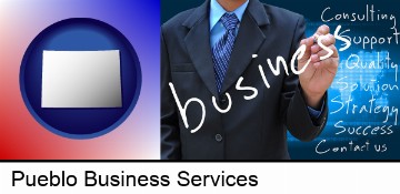 typical business services and concepts in Pueblo, CO